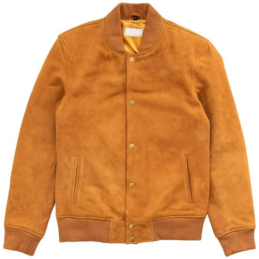 Men's Suede Leather Teddy Jacket