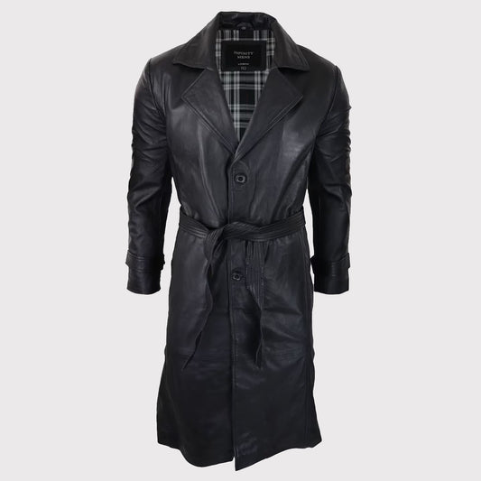 Men's Vintage 80s Style Leather Jacket Coat - Punk Coat