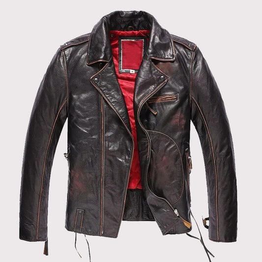 Vintage Pilot Leather Jacket for Men