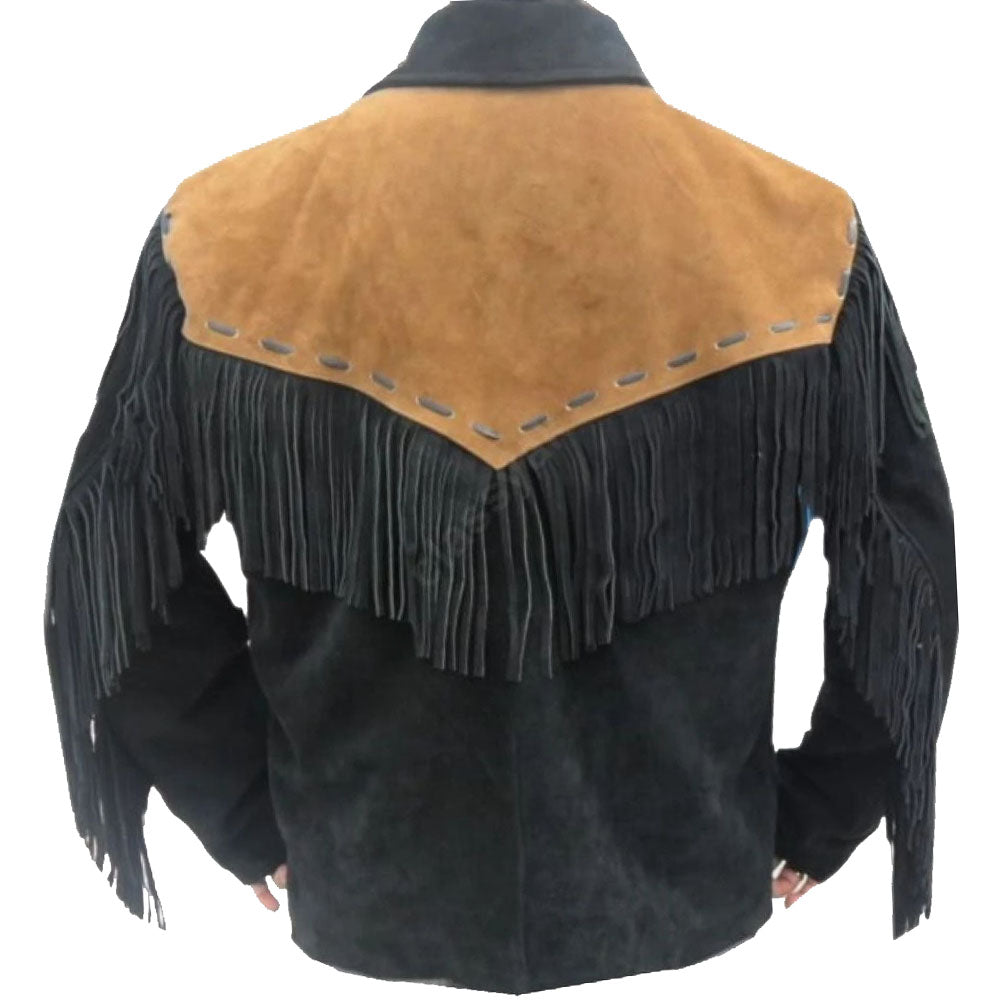 Men's Western Cowboy Suede Leather Jacket