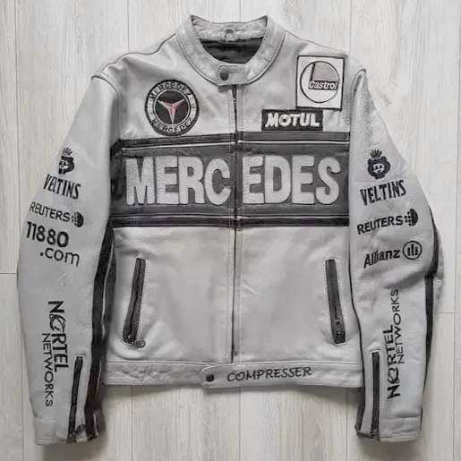 Mercedes Benz F1 Racing Leather Jacket