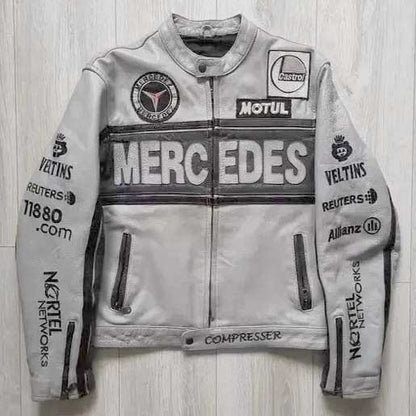 Mercedes Benz F1 Racing Leather Jacket