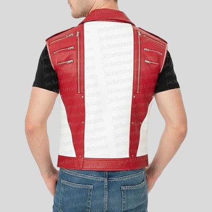 Michael Jackson Beat It Red Leather Vest