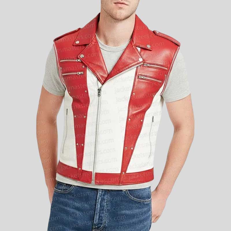 Michael Jackson Beat It Red Leather Vest