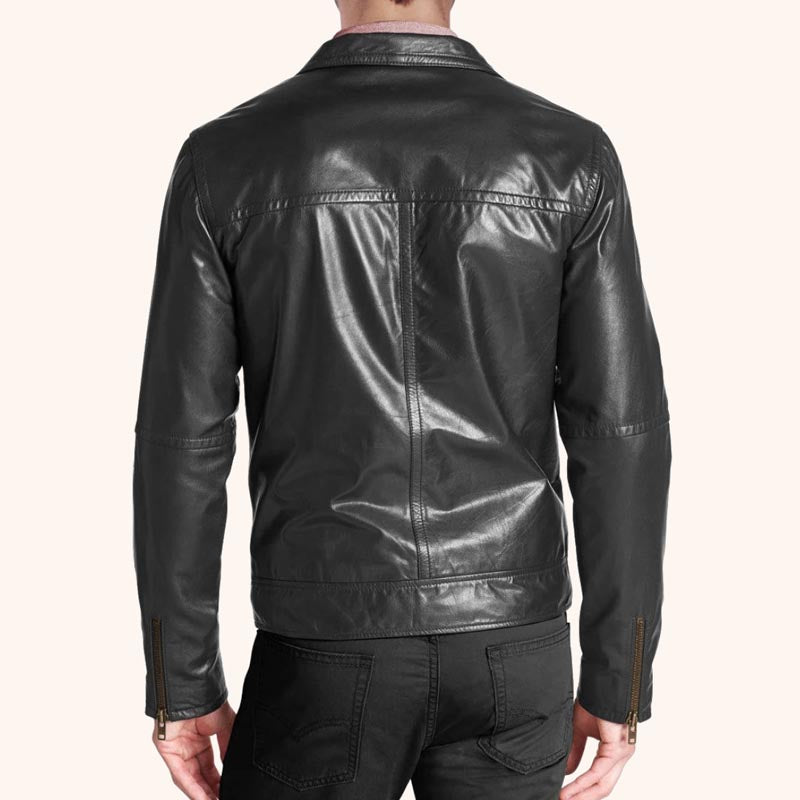 Modern Black Leather Jacket for Men - Jackets Kingdom