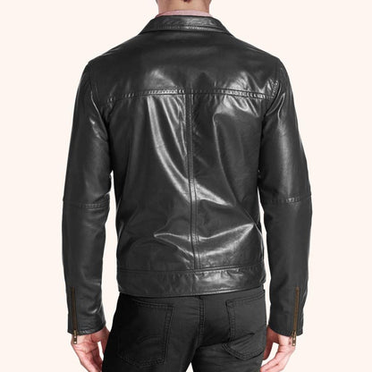 Modern Black Leather Jacket for Men - Jackets Kingdom