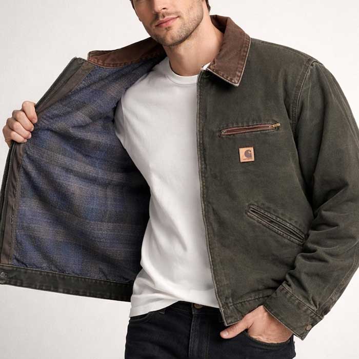 Moose Green J97 Detroit Style Canvas Workwear Jacket