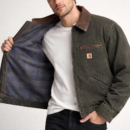 Moose Green J97 Detroit Style Canvas Workwear Jacket