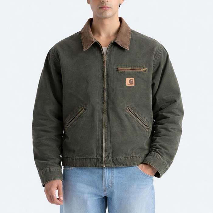 Moose Green J97 Detroit Style Canvas Workwear Jacket