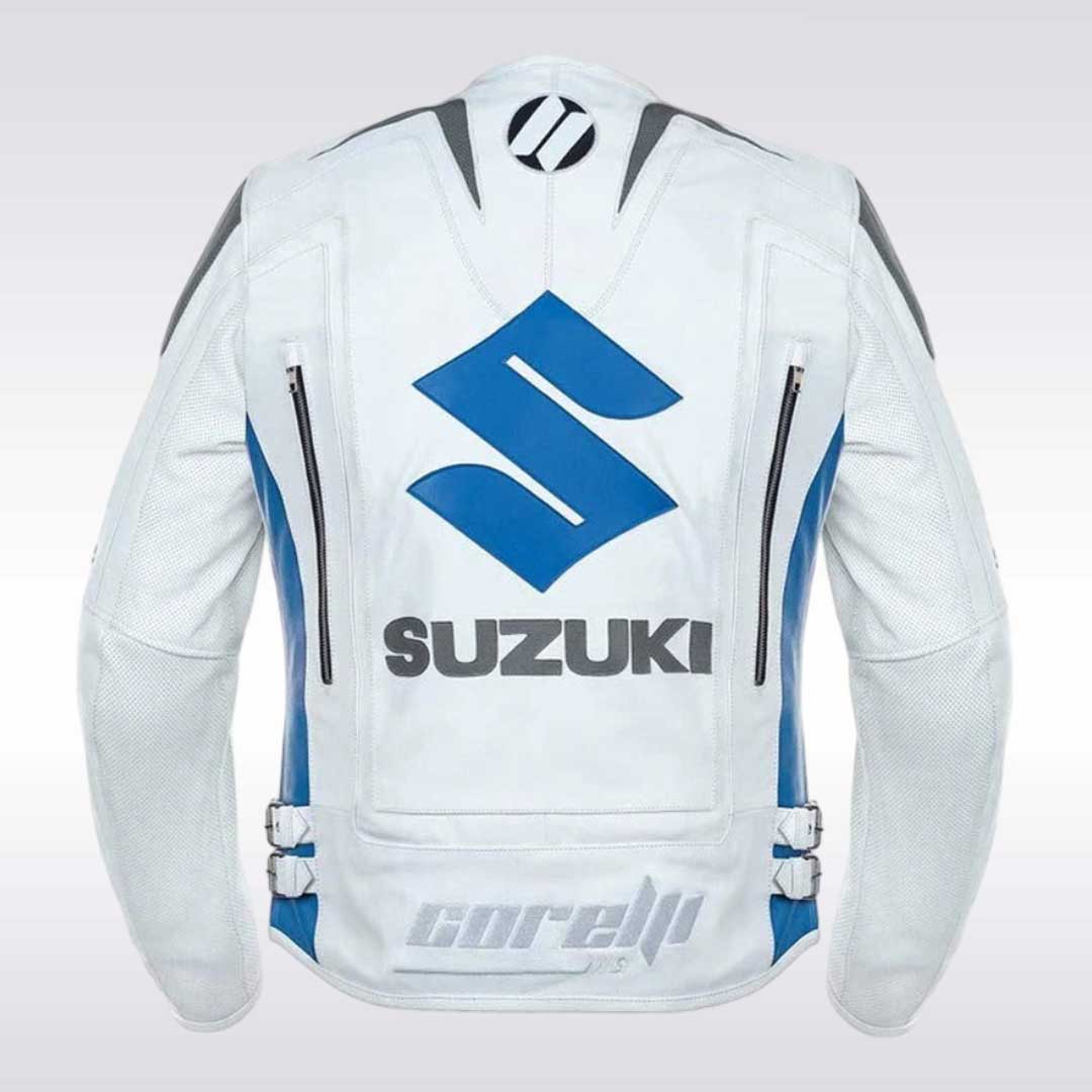 Motul White Suzuki Leather Racing Jacket