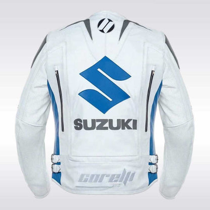 Motul White Suzuki Leather Racing Jacket