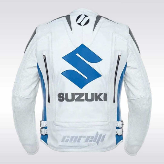 Motul White Suzuki Leather Racing Jacket
