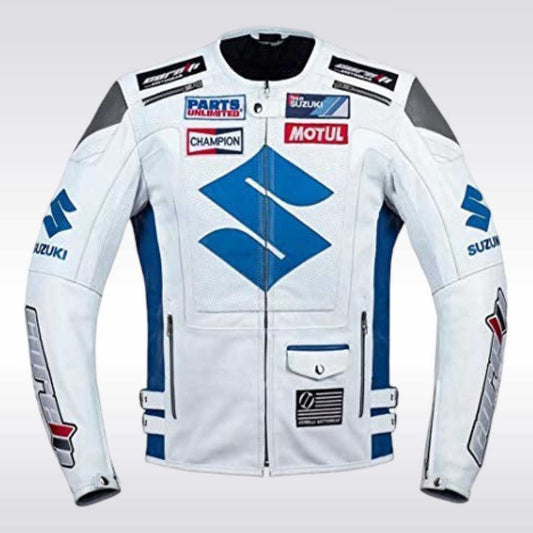 Motul White Suzuki Leather Racing Jacket