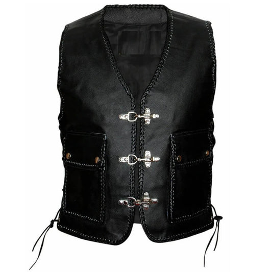 native american leather vest