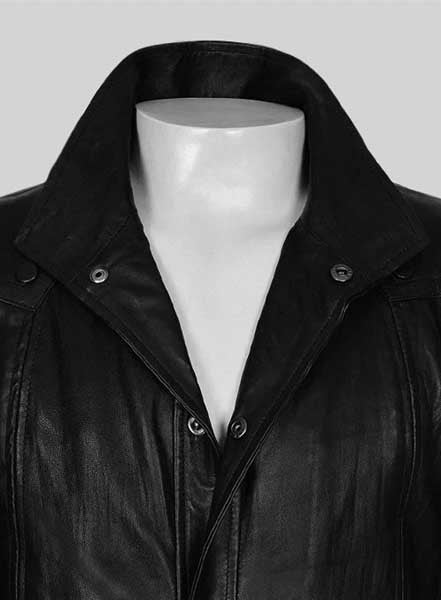 Nick Fury Black Leather Trench Coat Mens Avengers Costume