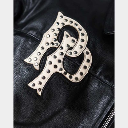 Pelle Pelle Black American Bruiser Plush Leather Jacket for Men Street Fashion