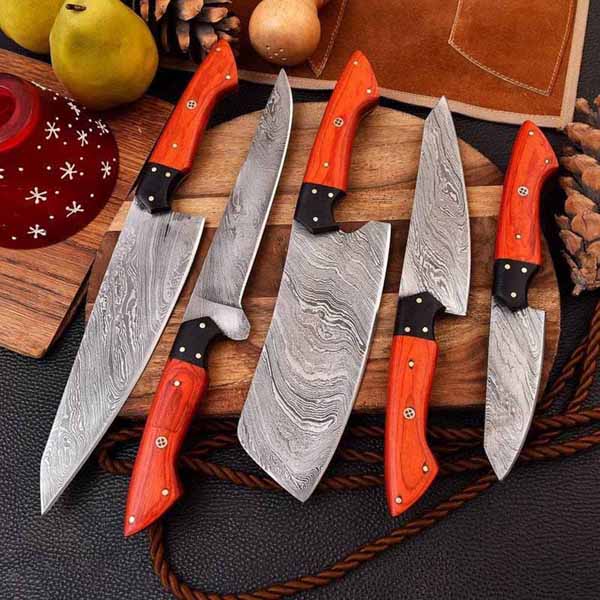 Premium Damascus Steel Kitchen Knife Set for Christmas and Mother’s Day Gifts | Jackets Kingdom