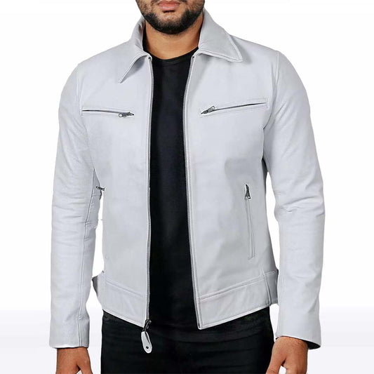 Pure Lambskin Biker Moto Jacket for Men - Jackets Kingdom