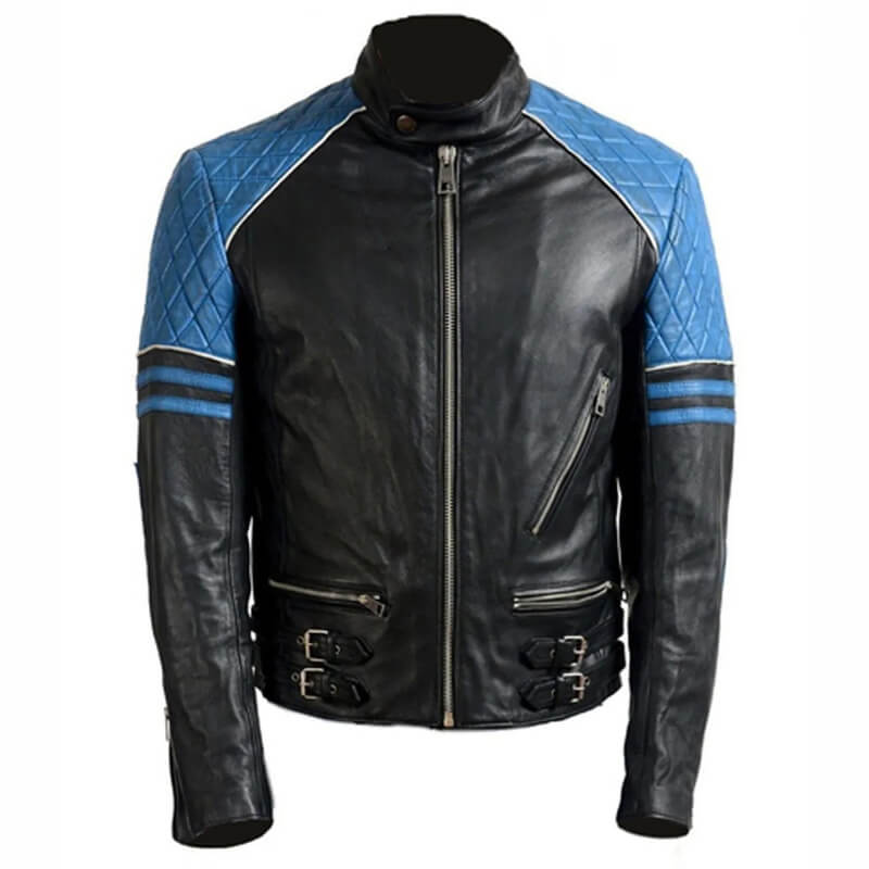 Quilted Biker Leather Jacket