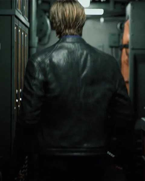 Resident Evil Infinite Darkness Black Genuine Leather Bomber Jacket