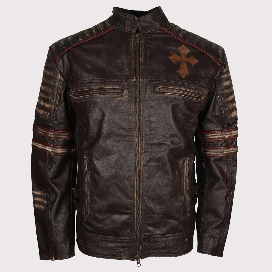 Rider Vintage Café Racer Leather Jacket
