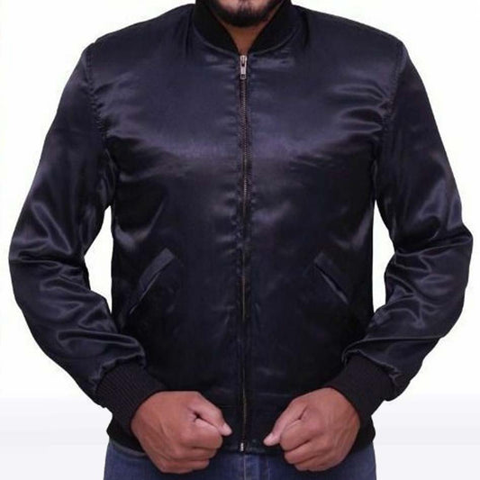 Rocky Balboa “Eye of the Tiger” Black Leather Biker Jacket