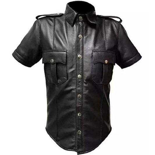 Sheep Leather Police Uniform Shirt