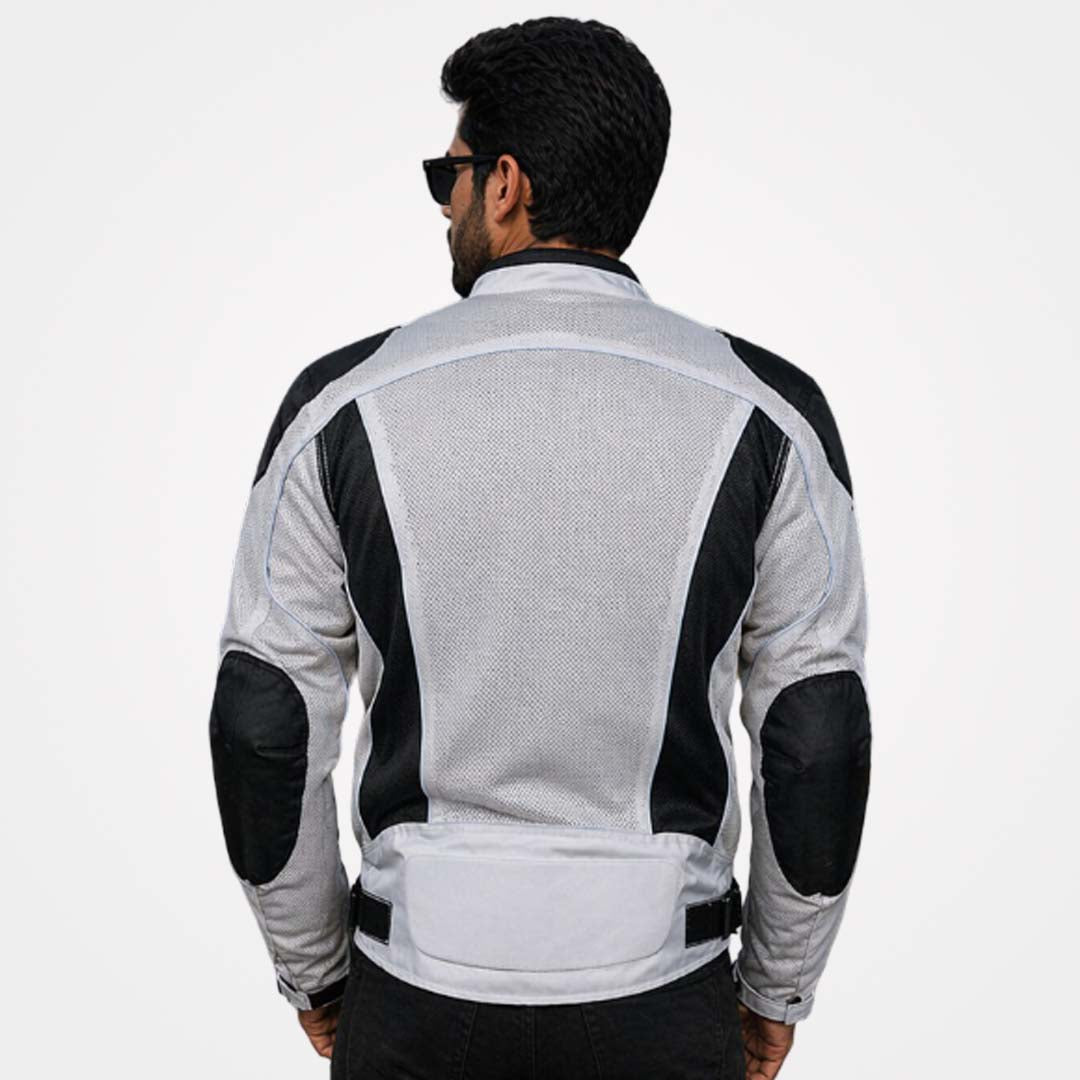 Silver Summer Joy Full Mesh Waterproof Motorcycle Jacket