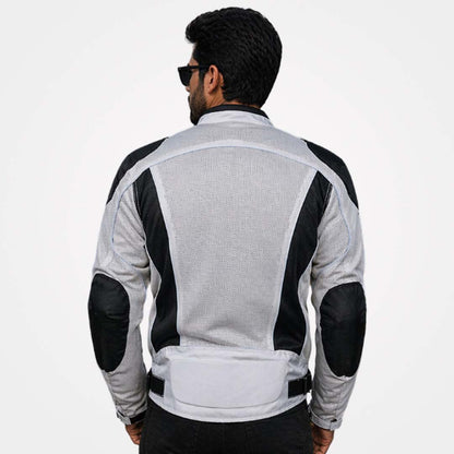 Silver Summer Joy Full Mesh Waterproof Motorcycle Jacket