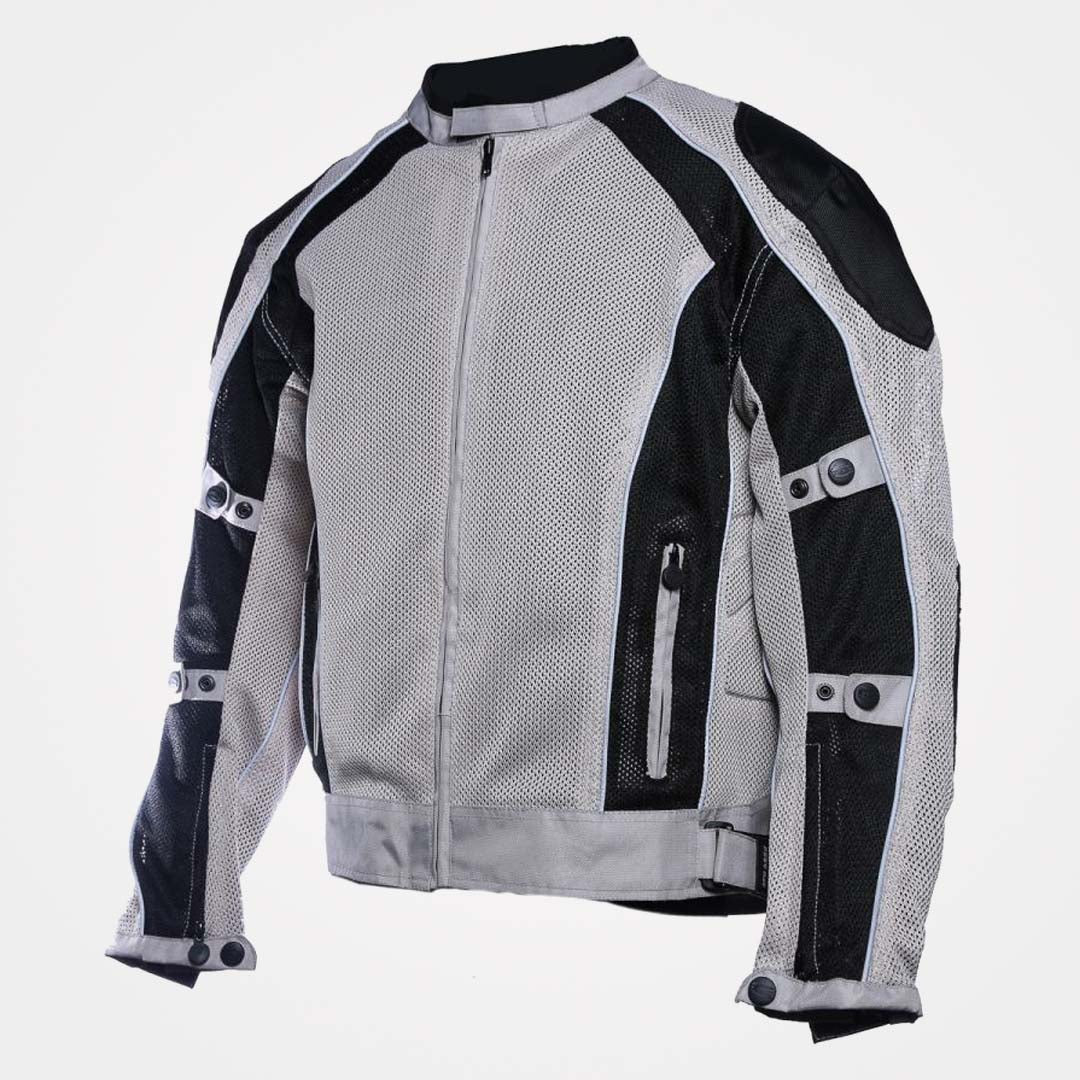 Silver Summer Joy Full Mesh Waterproof Motorcycle Jacket