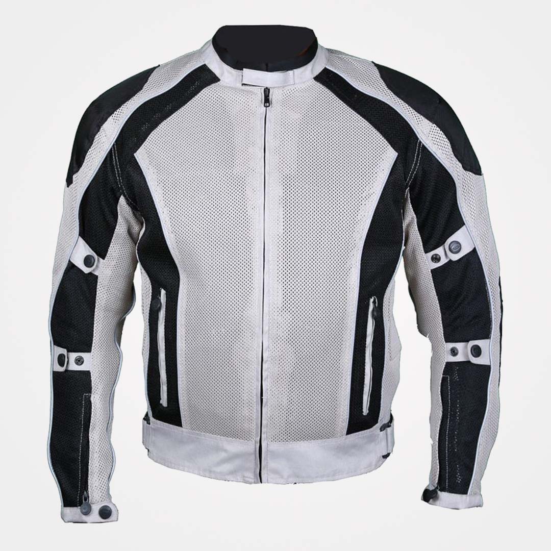 Silver Summer Joy Full Mesh Waterproof Motorcycle Jacket