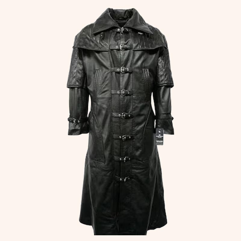 Steampunk Leather Vampire Trench Coat - Jackets Kingdom