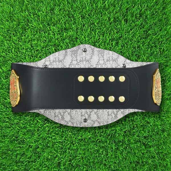 Stone Cold Smoking Skull Wrestling Championship Belt with Genuine Leather Strap