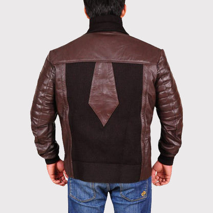 Stylish Brown Men's Leather Jacket