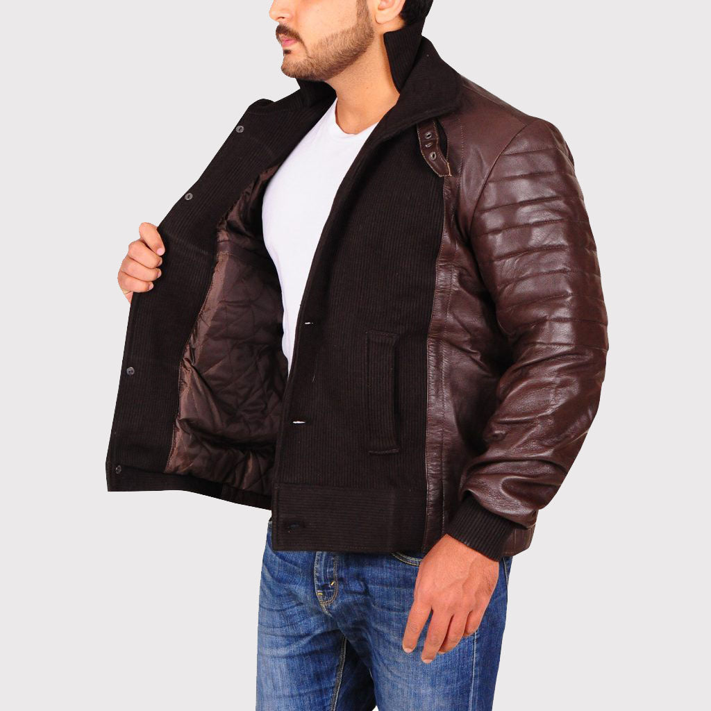 Stylish Brown Men's Leather Jacket