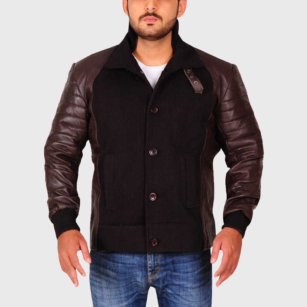 Stylish Brown Men's Leather Jacket