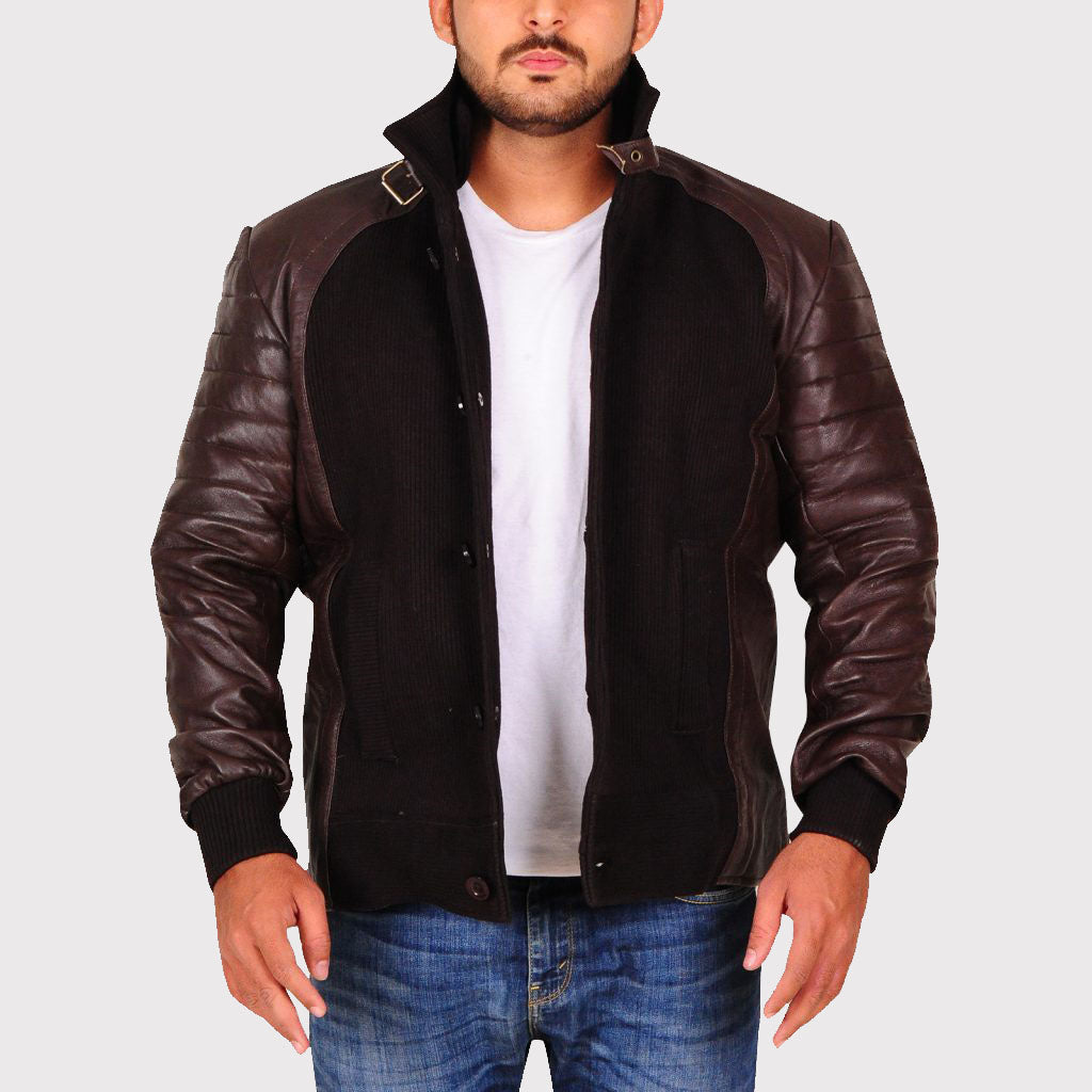 Stylish Brown Men's Leather Jacket