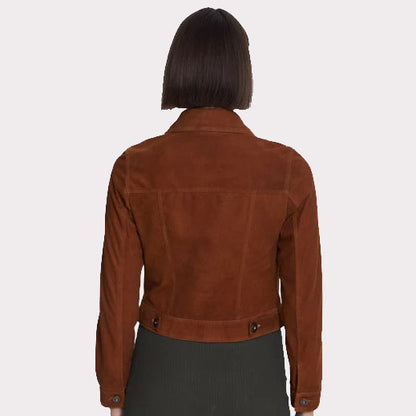 Tan Women's Authentic Western Suede Jacket