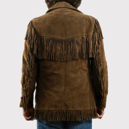 Western Style Men's Suede Leather Jacket