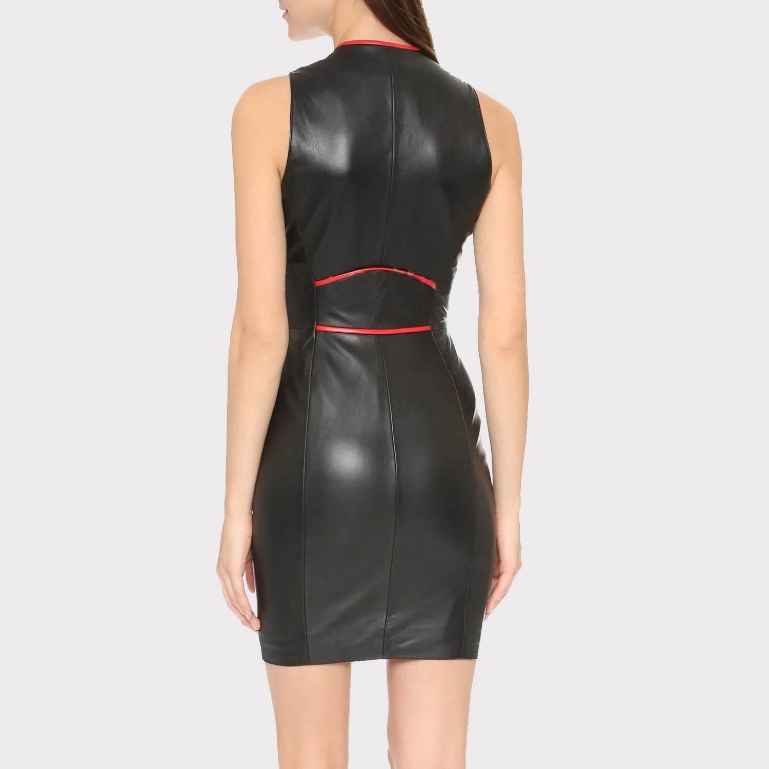 Women's Mini Leather Dress