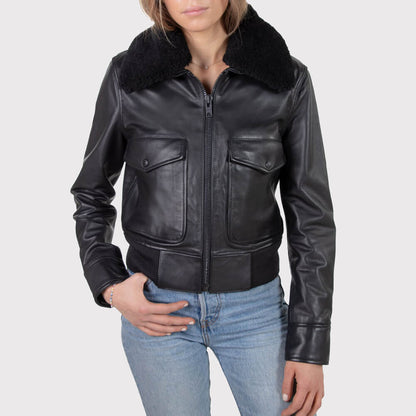 Women's Shearling Bomber Jacket