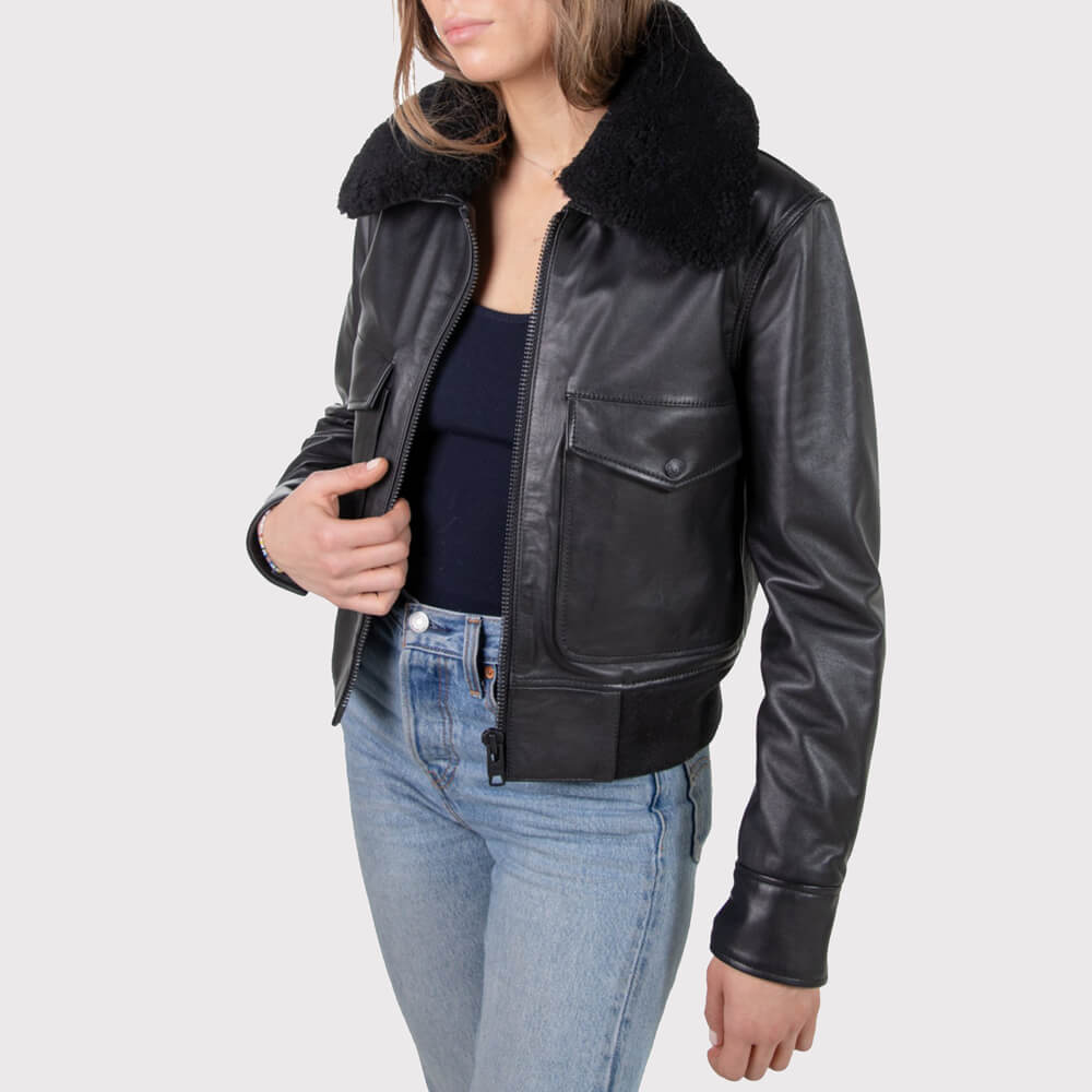 Women's Shearling Bomber Jacket