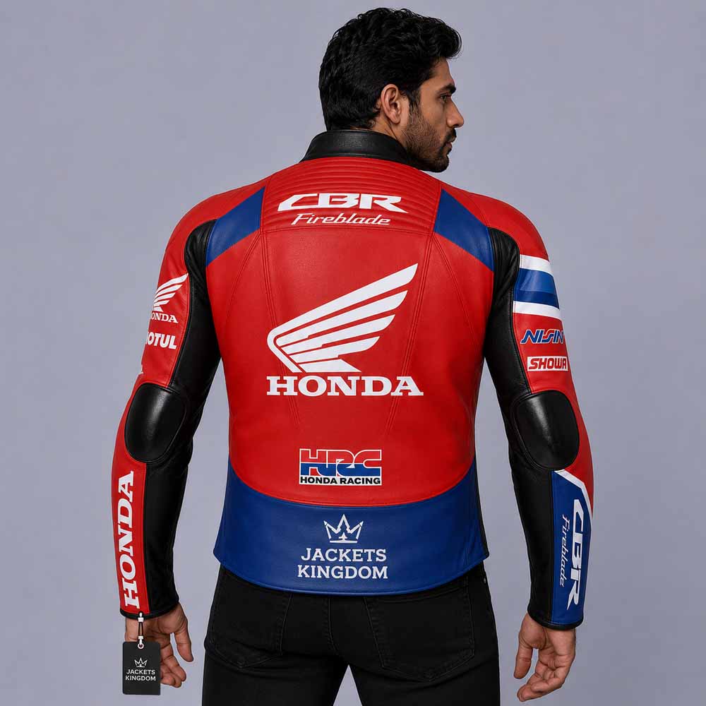 Xavi Vierge Honda racing leather jacket with CE approved armor