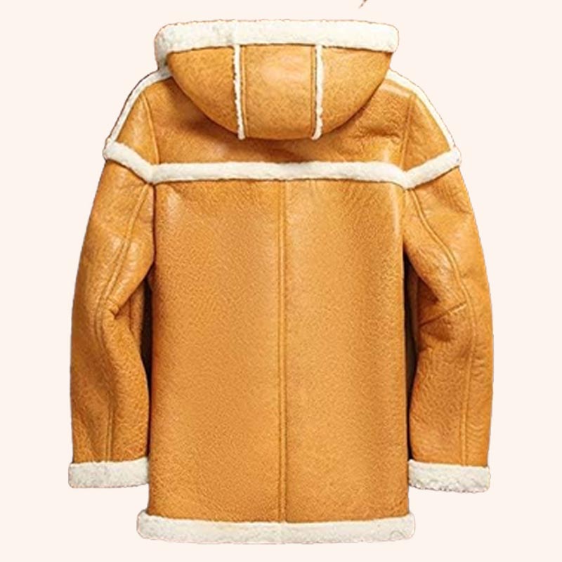 yellow shearling leather jacket b7