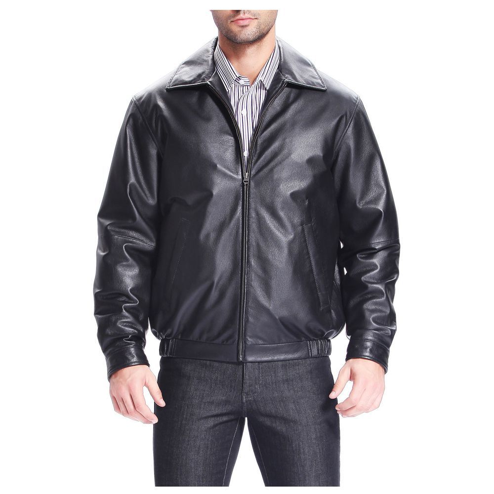Men Blouson Aviator Leather Jacket