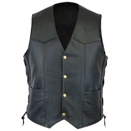 Men Classic Embossed Eagle Motorcycle Waistcoat