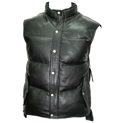 Men Gilets Body Warmer Leather Waistcoat