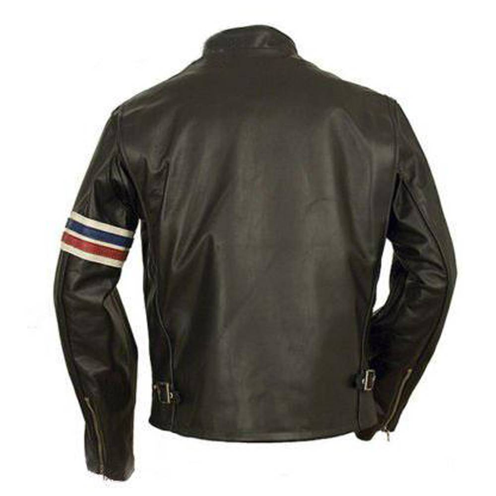 Peter Fonda USA Flag Easy Rider Slim Fit Leather Jacket
