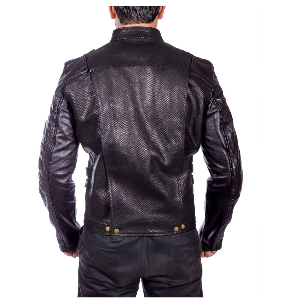 Men Black Fashion biker Leather Jacket