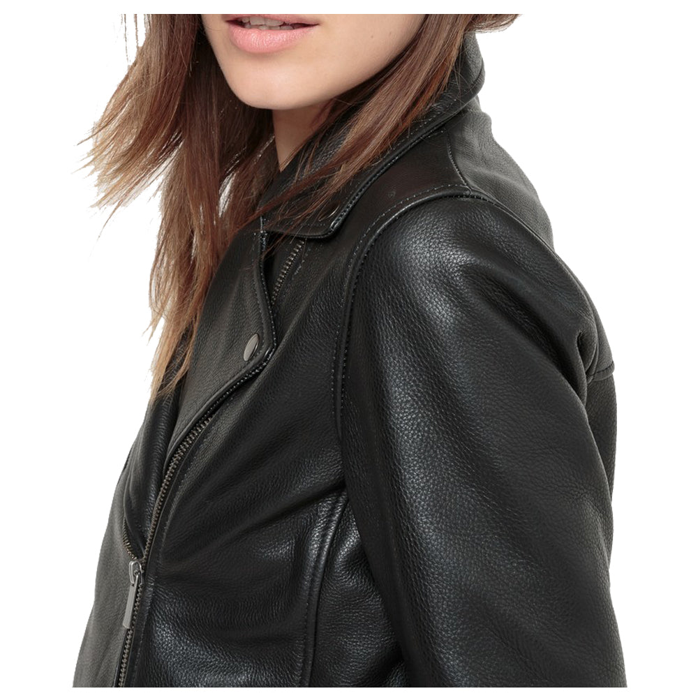 Women Lambskin Black Leather Jacket